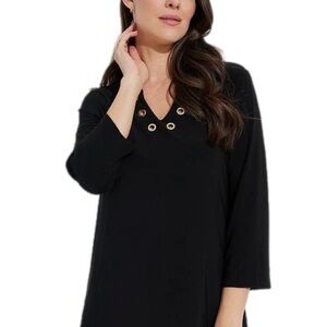 Calvin Klein Black top with grommets size 2X